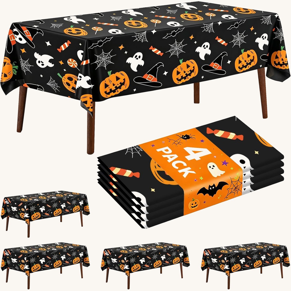 CXPSINC Halloween printed disposable tablecloth